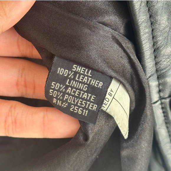 Vintage 90s Avanti Black Genuine Leather Blazer Jacket Women’s - Medium - Picture 2 of 8